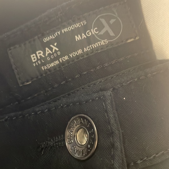 GB Sz 18  Soft Black 96% Cotton & 4% Elastane Straight Leg Pants w F & B Pockets - Picture 11 of 16